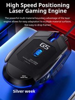 Souris de jeu silencieuse 3200 DPI, souris optique LED réglable, souris filaire USB, style mini pour la maison, le bureau et les jeux sur ordinateur portable