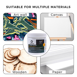 Artecho Base transparente Gesso 500ml haute qualité séchage rapide Art moyenne grande bouteille acrylique Gesso <span class=keywords><strong>peinture</strong></span> d'artiste - Product Image 6