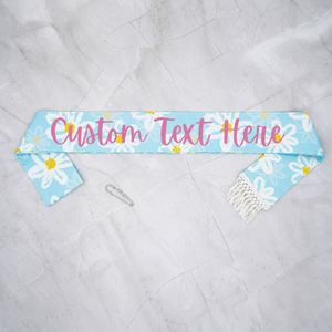 Banda Personalizada para Despedida de Soltera, Pañuelo Floral para Boda, Regalo para la Novia, Decoración para Fiesta - Product Image 3