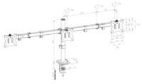Support triple moniteur en promotion 17-32 pouces – Bras de fixation réglable pour 3 écrans, idéal pour bureau à domicile
