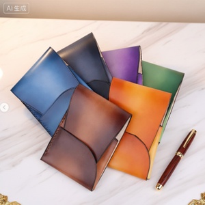 Boshiho Blue Genuine Leather <b>RFID</b> Blocking <b>Wallet</b> for Men Vintage Zipper Closure Multi Function Card Case Card <b>Wallet</b> - Product Image 2