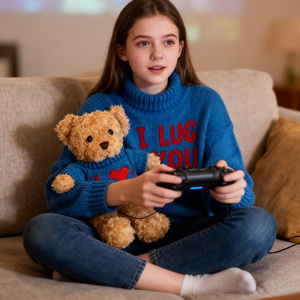 Customized PP Cotton Plush <b>Toys</b> Holiday Gifts Valentine's Teddy Bear Red Letter Sweater Love Brown Bear <b>Stuffed</b> Animal <b>Toy</b> - Product Image 4