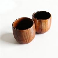 Gobelet en bois de jujube, tasse à boire en bois vintage, gobelet en bois naturel pour un usage quotidien, décoration de la maison et collection