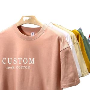 Camiseta de Hombre Personalizada 100% Algodón, Corte Regular, con Bordado de Logotipo de Marca Personalizado, Impresión DTG, Cuello Redondo, para Merchandising - Product Image 1