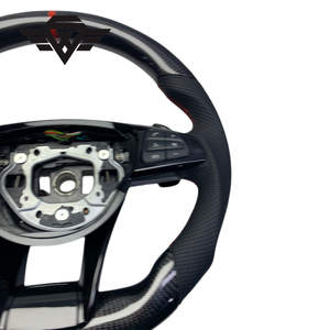 Volante Deportivo de Lujo Personalizado de Fibra de Carbono y Cuero para <span class=keywords><strong>Mercedes</strong></span> Benz Clase W205 B E G W223 809Y <span class=keywords><strong>Precio</strong></span> de Fábrica - Product Image 3