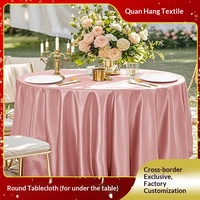 Nappe exclusive transfrontalière en satin de style nordique, en polyester haut de gamme, imperméable, couleur unie, pour hôtels, mariages et restaurants