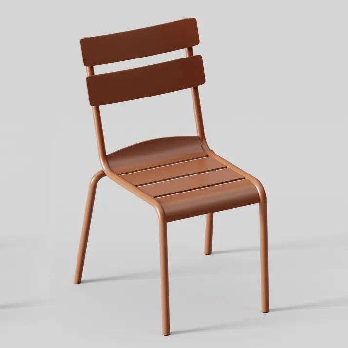 Sturdy Brown Powder Coated Metal Aluminum Outdoor Chair