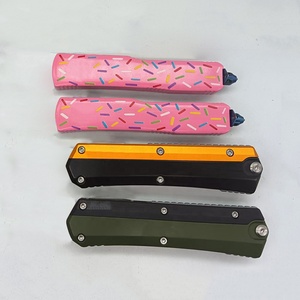 Tay cầm dao gấp bằng nhôm CNC siêu nhẹ, kiểu dáng đẹp, tiện dụng, tùy chỉnh, kèm lưỡi dao D2 440C. - Product Image 4