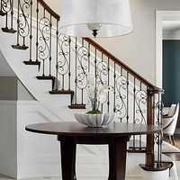 Schwarzes Schmiedeeisen Edelstahl Moderne Villa-Treppengeländer für Innen und Außen Spiraldesign Wettbewerbsfähiger Preis Balustraden TTD