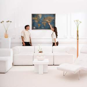 <span class=keywords><strong>Carte</strong></span> <span class=keywords><strong>du</strong></span> <span class=keywords><strong>monde</strong></span> <span class=keywords><strong>en</strong></span> toile avec <span class=keywords><strong>tableau</strong></span> d'affichage <span class=keywords><strong>en</strong></span> liège, lettrage anglais, images <span class=keywords><strong>en</strong></span> toile avec motif de <span class=keywords><strong>carte</strong></span> <span class=keywords><strong>du</strong></span> <span class=keywords><strong>monde</strong></span>, décoration murale 90x60 cm - Product Image 2