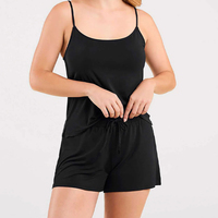 Pyjama en bambou biologique pour femmes Ensemble de vêtements de nuit sans manches Vêtements de nuit pour femmes Vêtements de détente personnalisés pour femmes Vêtements de nuit durables pour femmes
