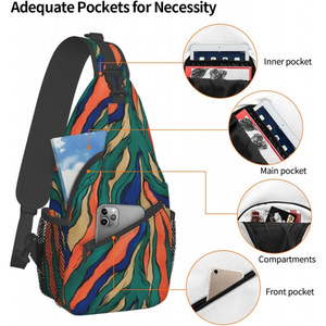 Bolso Bandolera Transfronterizo para <span class=keywords><strong>Hombre</strong></span> y Mujer, Mochila con <span class=keywords><strong>Tirantes</strong></span>, para Fitness, Ciclismo, Viajes, Senderismo, Bolso de Pecho Artístico - Product Image 6