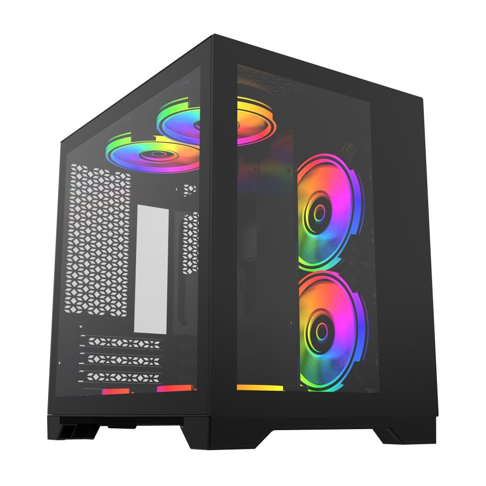 2022 인기있는 pc 케이스 게임 모두 하나의 투명 플라스틱 casegaming pc 케이스