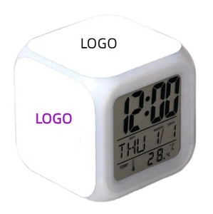 Reloj de escritorio <span class=keywords><strong>para</strong></span> niños con luz nocturna que cambia de 7 colores con impresión de logotipo personalizado al <span class=keywords><strong>mejor</strong></span> precio <span class=keywords><strong>para</strong></span> regalo de promoción y ventas - Product Image 5