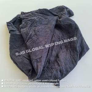 Paños de limpieza de trapos mixtos reciclados, trapos de camiseta, trapos de limpieza de colores 100% algodón, bolsa de trapos - Product Image 4