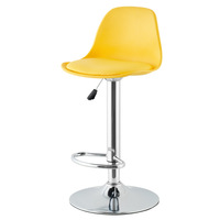 Chaises de bar modernes et pivotantes de luxe personnalisées en plastique Pu cuir Tabourets scandinaves pour comptoir de restaurant Tabourets de bar élévateur à gaz design