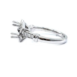 Chine Usine Livraison Rapide De Haute Qualité 18k Solide Or Blanc Véritable Diamant Forme Ronde Classique Bague De Fiançailles Pour Les Femmes De Mariage - Product Image 2