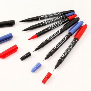 Lot de 10 stylos d'écriture à double pointe en encre noire, marqueurs permanents en plastique de taille moyenne pour CD - Product Image 4