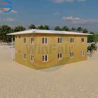 WinFair Prix compétitif un cadre Maison de 2 étages préfabriquée en pente Duplex préfabriqué Maison conteneur détachable en Italie à faible coût