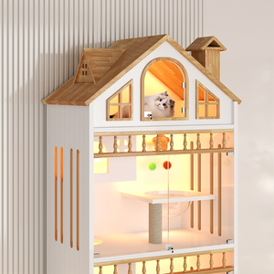บ้านสัตว์เลี้ยงในร่มแบบมีระบายอากาศพร้อมกระบะทรายในตัวสำหรับขายส่ง - Product Image 3