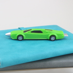 Stylo à bille fantaisie en plastique personnalisé BKS <span class=keywords><strong>2022</strong></span>, motif de voiture mignon en gel, dessin animé, course automobile, en vrac, encre noire, 14,2 cm - Product Image 1