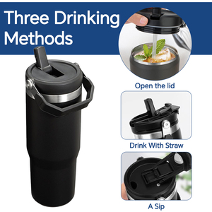 Double Wall 18&8 Stainless Steel 20oz Insulated <b>Coffee</b> Travel Tumbler with Straw Customized Color & Logo - Product Image 5