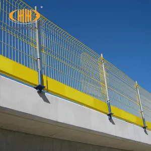 High security steel mesh edge protection barrier, construction site temporary barrier fence system