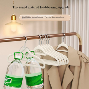 Direct Factory Supply Anti-Slip Velvet Hanger for Home Plastic Clothes <strong>Rack</strong> &amp; <strong>Rail</strong> for Seamless Arrangement &amp; Storage - Product Image 4