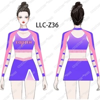 Uniforme de cheerleading professionnel avec haut et jupe en tissu, personnalisable OEM, orné de strass étincelants, avec logo gratuit