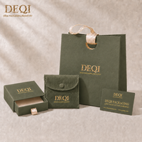 Ensemble d'emballages de luxe personnalisés pour bijoux DEQI Factory : boîtes, sacs, pochettes et cartes de remerciement sur mesure, emballage de marque.