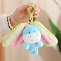 Porte-clés en peluche polyester Lapin Fraise, Lapin en peluche, Petite poupée cochon, Poupée mangoustan 13cm, Breloque de sac, Cadeau pour elle