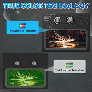 Casco de Soldadura con Oscurecimiento Automático TRQWH, Protección DIN9-13, Tiempo de Activación de 0.15MS, Área de Visión de 92x42mm, TIG/MIG/Arco, 1 Año de Garantía - Product Image 6