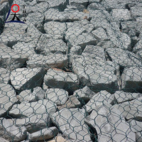 Muro de Contención de Malla de Alambre Hexagonal Galvanizado para Jardín, Caja de Gabión 2x1x1
