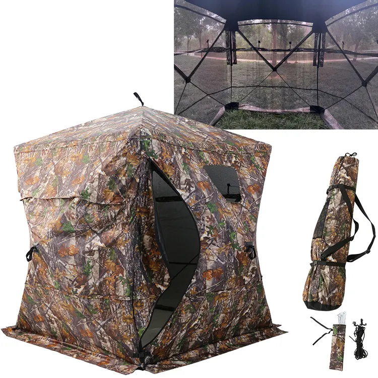 Custom wholesale 270 degree see through hunting blind camping tents camouflage blind hunting hide tent outdoor
