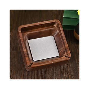 Cenicero de madera de nogal negro, antipolvo, nuevo, estilo moderno chino/nórdico, cuadrado, para el hogar - Product Image 5