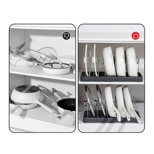 Expandable <b>Kitchen</b> Cabinet Organizers for Pots and PansStainless Steel <b>Storage</b> Rack Cutting Board Drying Cookware Shelf - Product Image 5