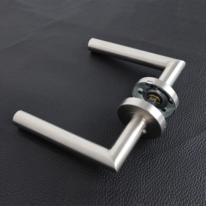 Poignée à levier creuse tubulaire en acier inoxydable à Angle droit simple Passage chambre intimité salle de bain poignée de porte - Product Image 2