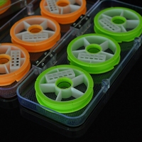 Boîte de rangement portable en gros pour lignes de pêche avec bobines en silicone, planche transparente pour enrouleur de ligne principale, étui pour montages de pêche à la carpe
