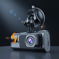 Cámara para Auto de 3 Canales 1080p, Delantera, Interior y Trasera, con Pantalla IPS, Visión Nocturna, WiFi Integrado, Modelo F2-3L-Wifi