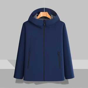 Veste imperméable à capuche vert olive avec doublure intérieure coupe-vent pour le travail en hiver - Product Image 3