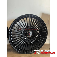 Jantes en alliage d'aluminium forgé RISE Classic Nice à rayons multiples, taille complète 17-22 pouces, 40 mm ET, PCD 5x112/120, T6061, finition noire