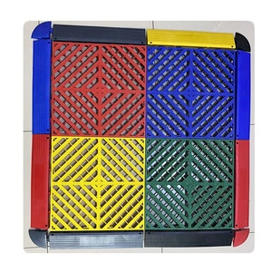 15.75"x15.75" Snap-Together Garage Flooring Tiles Plastic Floor <b>Mat</b> Garage Organization & Garage Storage Vented Pattern - Product Image 3
