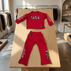 Conjunto de Verano de Dos Piezas de Ropa Urbana Personalizada para Hombre, Estilo Y2K Hip Hop, Ropa de Diseñador, 100% Algodón, Camiseta de Alta Calidad y Pantalones Casuales - Product Image 5