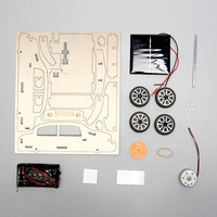 Jouet éducatif en bois STEM DIY Puzzle Voiture de course solaire Énergie verte pour enfants de 4 à 14 ans