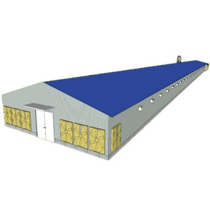 Abri de ferme préfabriqué en acier économique pour l'élevage de poulets et les nichoirs avec garantie de 5 ans - Product Image 1