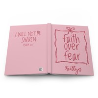 Journal de prière personnalisé de haute qualité avec logo personnalisé promotionnel, couverture rigide, foi avant la peur