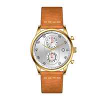 Montres pour hommes en acier inoxydable 316L OEM d'usine avec logo personnalisé, bracelet en cuir imperméable, cadran à aiguilles et mouvement SEIKO