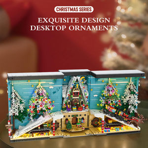 Reobrix 66033 Modè<span class=keywords><strong>le</strong></span> <span class=keywords><strong>de</strong></span> livre Moc Maison <span class=keywords><strong>de</strong></span> Noël <span class=keywords><strong>Train</strong></span> Briques avec lumière Jouets pour enfants Cadeaux <span class=keywords><strong>de</strong></span> Nouvel An Ensembles <span class=keywords><strong>de</strong></span> blocs <span class=keywords><strong>de</strong></span> construction - Product Image 4