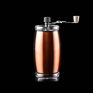 Molinillo de café manual WJL, cuerpo de plástico blanco, muela de acero inoxidable, manivela manual, portátil, para uso en el hogar y la oficina - Product Image 3