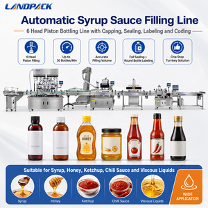 Machine de remplissage et d'étiquetage automatique de bouteilles pour liquides, éthanol, sirop, acide chlorhydrique - Product Image 1
